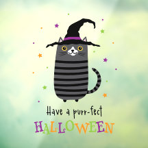Kat met heks pet Heb een puur-effect Halloween sch