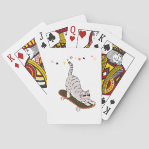 Kat met het bord pokerkaarten