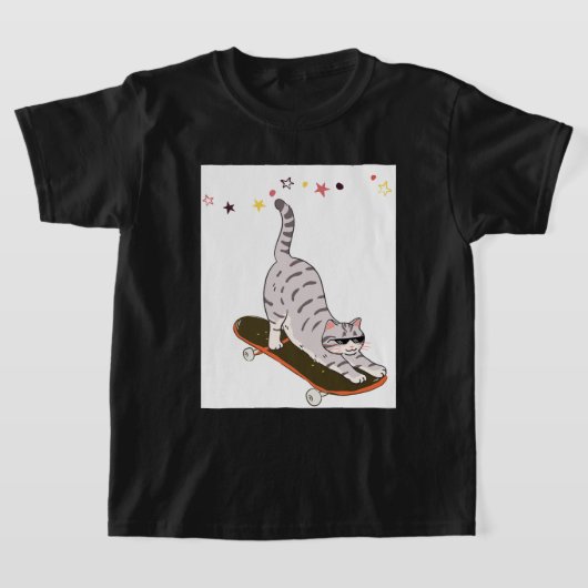 Kat met het bord t-shirt (Laagn)