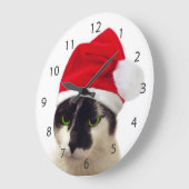 Kat met het Pet van de Kerstman Grote Klok (Hoek)