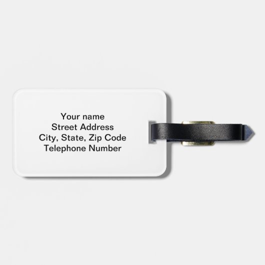 Kat met honkbalknuppel bagagelabel (Achterkant horizontaal)