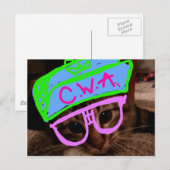 Kat met hoogte briefkaart (Voorkant / Achterkant)