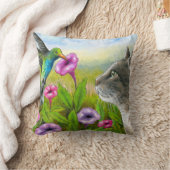 Kat met Hummingbird 591 Kussen (Deken)