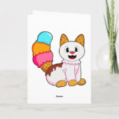 Kat met ijslolly kaart (Achterkant)