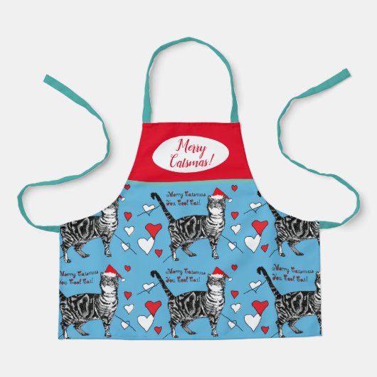 Kat met kat en kat schort (Voorkant)
