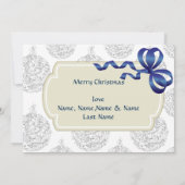 Kat met kerstballen Twee met kerstmis Kaart (Achterkant)