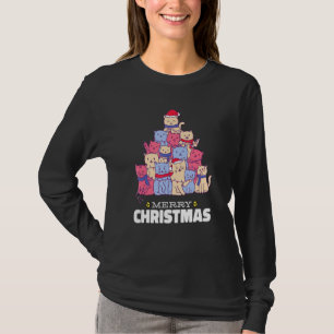 Kat met kerstbomen en kerst, luiers met tact t-shirt