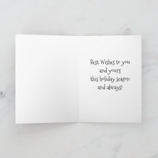 Kat met kerstbomen feestdagen kaart (Binnen)