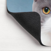 Kat met kerstcadeau voor kerstmis muismat (Hoek)