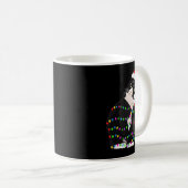 Kat met kerstlampjes 98 koffiemok (Voorkant rechts)
