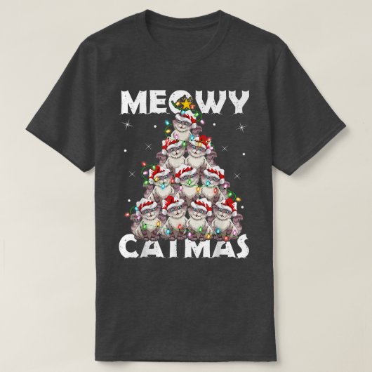 Kat met Kerstmis: kerstmis met kerstmis met kerstm T-shirt (Design voorkant)