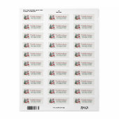 Kat met kerstmuts kerstboom retouradres etiket (Full Sheet)
