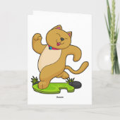 Kat met keuker tijdens gebruik kaart (Achterkant)