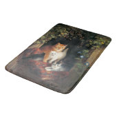 Kat met kittens (dierlijke kunst) badmat (Gekanteld)