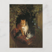 Kat met Kittens Henriëtte Ronner-Knip Briefkaart (Voorkant)