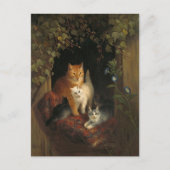 Kat met Kittens Henriëtte Ronner-Knip Briefkaart (Voorkant)