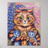 Kat met Kittens, Louis Wain Poster (Voorkant)