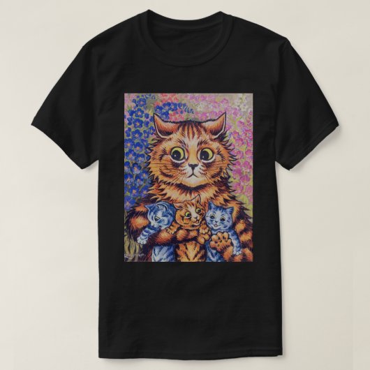 Kat met Kittens, Louis Wain T-shirt (Design voorkant)