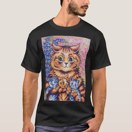 Kat met Kittens, Louis Wain T-shirt (Voorkant)