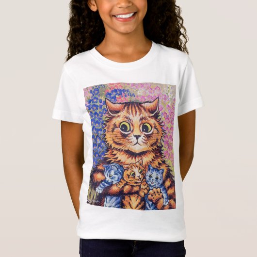 Kat met Kittens, Louis Wain T-shirt (Voorkant)