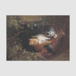 Kat met Kittens van Henriette Ronner-Knip Tissuepapier