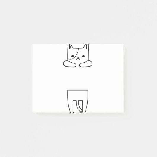 Kat met kleuterlaag 2 post-it® notes (Voorkant)