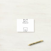 Kat met kleuterlaag 2 post-it® notes (Op bureau)