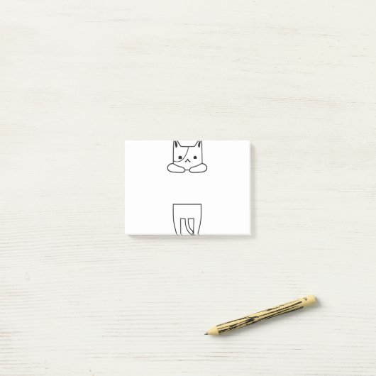 Kat met kleuterlaag 2 post-it® notes (Op bureau)