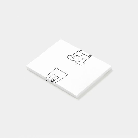 Kat met kleuterlaag 2 post-it® notes (Schuin)