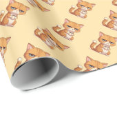 Kat met koffie cadeaupapier (Rol Hoek)