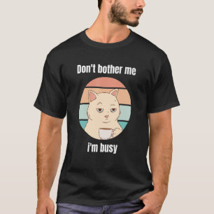 kat met koffie kantoor leuk spul 2 t-shirt