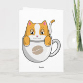 Kat met koffiekop kaart (Achterkant)