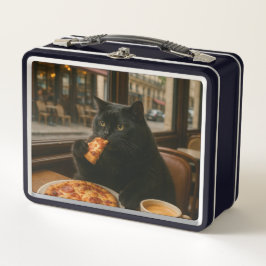 Kat met koffiekopje in koffiezaak