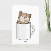 Kat met koffiekopje kaart (Achterkant)