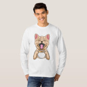Kat met kop koffie t-shirt (Voorkant volledig)