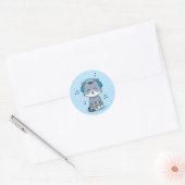 Kat met koptelefoon / Stickers (Envelop)