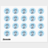 Kat met koptelefoons / Stickers (Vel)