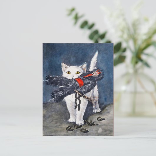  kat met Krampus Briefkaart (Staand voorkant)