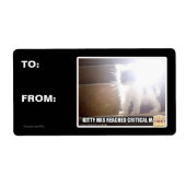 Kat met kritische massa etiket (Voorkant)