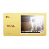 Kat met kritische massa etiket (Voorkant)