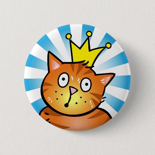 Kat met kroon - Button (Voorkant)