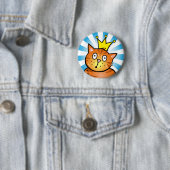 Kat met kroon - Button (In situ)