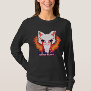 Kat met laserogen die de stad afbranden t-shirt