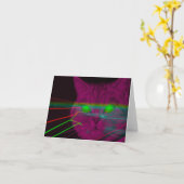 Kat met lasers in zijn ogen, krijg goed Kaart (Gele Bloem)