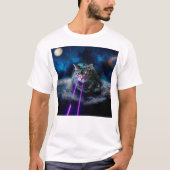 Kat met lasers uit de ogen t-shirt (Voorkant)