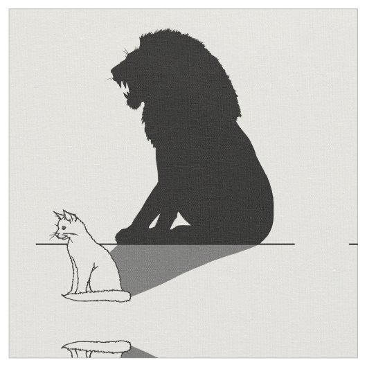 Kat met leeuwenschaduw stof (Close Up)