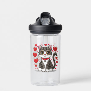 Kat met liefdessymbolen Clipart-85245 Waterfles