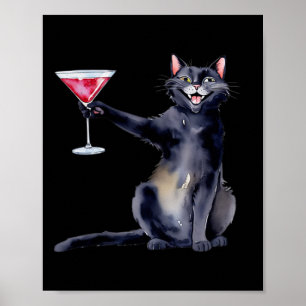 Kat met Martini GL staart Poster