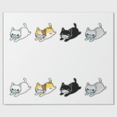 KAT MET MASKER inpakpapier (Vlak)