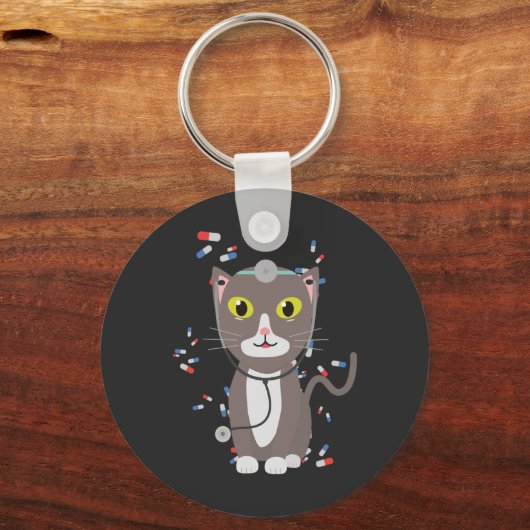 Kat met medische uitrusting sleutelhanger (Voorkant)